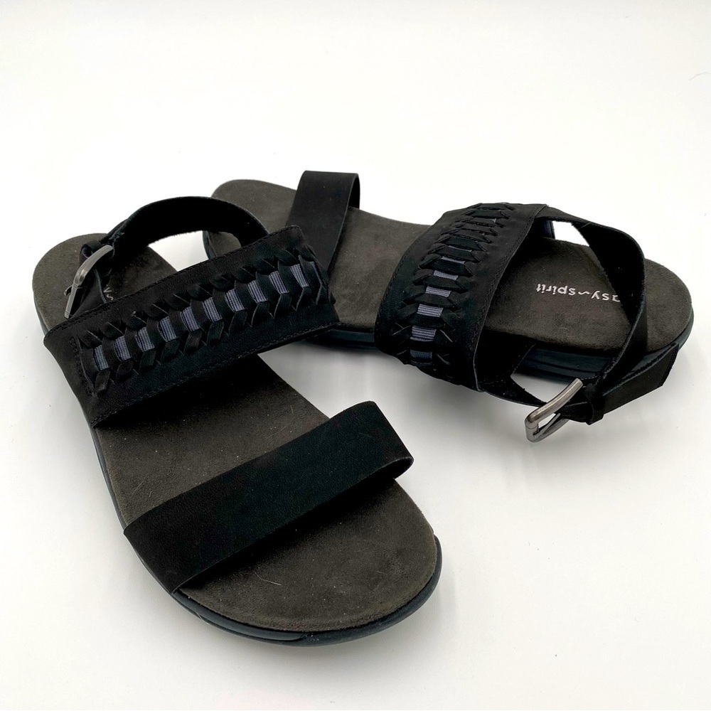 Easy Spirit Women's Saphyre Slingback Strappy Comfort Sandals Shoes Black Size 8